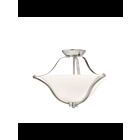 Kichler 3681NIL18 2-Lights Brushed Nickel 10W LED Semi-Flush Mount Ceiling Light
