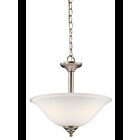 Kichler 3694NIW 2-Lights Brushed Nickel 100W Convertible Pendant