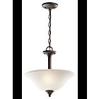 Kichler 3694OZ 2-Lights Olde Bronze 100W Convertible Pendant
