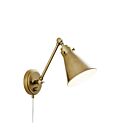 Kichler Rosewood 37539 1-Light Natural Brass Wall Sconce