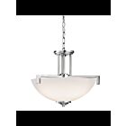 Kichler 3797CH 3-Lights Chrome 100W Convertible Pendant