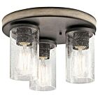 Kichler 38204A 3-Lights Barrington 180W Semi-Flush Mount Ceiling Light
