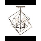 Kichler 38221 2-Lights Brushed Nickel 60W Semi-Flush Mount Ceiling Light