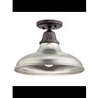 Kichler 38228 1-Light Weathered Zinc 60W Semi-Flush Mount Ceiling Light