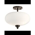 Kichler 38237 2-Lights Olde Bronze 60W Flush Mount Ceiling Light