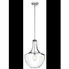 Kichler 42046CH 1-Light Chrome 100W Pendant