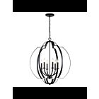Kichler 42139BK 6-Lights Black 60W Foyer Pendant