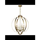 Kichler 42139NBR 6-Lights Natural Brass 60W Foyer Pendant