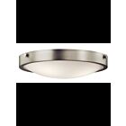 Kichler 42275NI 3-Lights Brushed Nickel 60W Flush Mount Ceiling Light