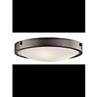 Kichler 42275OZ 3-Lights Olde Bronze 60W Flush Mount Ceiling Light