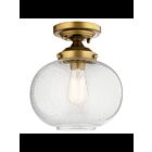 Kichler 42296NBR 1-Light Natural Brass 100W Semi-Flush Mount Ceiling Light