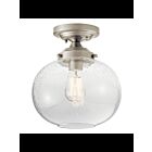Kichler 42296NI 1-Light Brushed Nickel 100W Semi-Flush Mount Ceiling Light