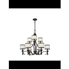 Kichler 42382MIZ 9-Lights Mission Bronze 60W 2-Tier Chandelier