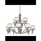 Kichler 42383AP 12-Lights Antique Pewter 60W 2-Tier Chandelier