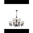 Kichler 42383MIZ 12-Lights Mission Bronze 60W 2-Tier Chandelier