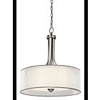 Kichler 42385AP 4-Lights Antique Pewter 100W Drum Pendant