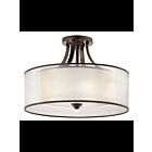 Kichler 42387MIZ 4-Lights Mission Bronze 100W Semi-Flush Mount Ceiling Light
