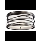 Kichler 42479WMZ 3-Lights Warm Bronze 60W Flush Mount Ceiling Light
