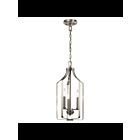 Kichler 42499NI 3-Lights Brushed Nickel 60W Foyer Chandelier