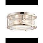 Kichler 42910PN 2-Lights Polished Nickel 60W Flush Mount Ceiling Light