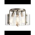 Kichler 42954NI 3-Lights Brushed Nickel 75W Semi-Flush Mount Ceiling Light