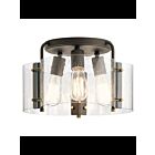 Kichler 42954OZ 3-Lights Olde Bronze 75W Semi-Flush Mount Ceiling Light