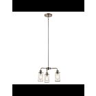 Kichler 43057CLP 3-Lights Classic Pewter 60W 1-Tier Chandelier