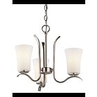 Kichler 43073NI 3-Lights Brushed Nickel 100W Mini Chandelier