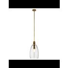 Kichler 43090NBR 1-Light Natural Brass 75W Pendant