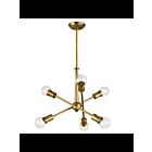 Kichler 43095NBR 6-Lights Natural Brass 100W 1-Tier Chandelier