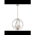 Kichler 43096PN 4-Lights Polished Nickel 60W 1-Tier Chandelier