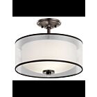 Kichler 43154MIZ 2-Lights Mission Bronze 100W Semi-Flush Mount Ceiling Light