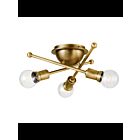 Kichler 43196NBR 3-Lights Natural Brass 100W Flush Mount Ceiling Light