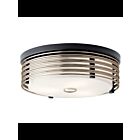 Kichler 43293BK 2-Lights Black 75W Flush Mount Ceiling Light