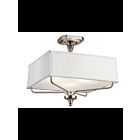 Kichler 43309CLP 3-Lights Classic Pewter 100W Semi-Flush Mount Ceiling Light