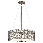 Kichler 43346CLP 3-Lights Classic Pewter 100W Convertible Pendant