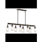 Kichler 43457OZ 8-Lights Olde Bronze 60W Linear Chandelier