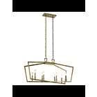 Kichler 43494NBR 8-Lights Natural Brass 60W Linear Chandelier
