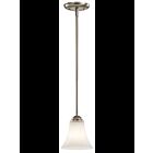 Kichler 43511NI 1-Light Brushed Nickel 100W Mini Pendant