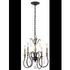 Kichler 43615WZC 4-Lights Weathered Zinc 60W Mini Chandelier