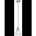 Kichler 43624NI 1-Light Brushed Nickel 100W Mini Pendant