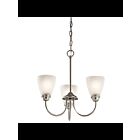 Kichler 43637NIL18 3-Lights Brushed Nickel 10W LED Mini Chandelier