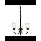 Kichler 43637OZL18 3-Lights Olde Bronze 10W LED Mini Chandelier