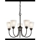 Kichler 43638OZ 5-Lights Olde Bronze 100W 1-Tier Chandelier