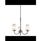 Kichler 43664NIL18 3-Lights Brushed Nickel 10W LED 1-Tier Chandelier
