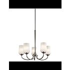 Kichler 43665NIL18 5-Lights Brushed Nickel 10W LED 1-Tier Chandelier