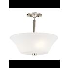 Kichler 43669NI 3-Lights Brushed Nickel 100W Semi-Flush Mount Ceiling Light