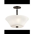 Kichler 43669OZL18 3-Lights Olde Bronze 10W LED Semi-Flush Mount Ceiling Light