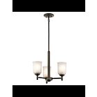 Kichler 43670OZ 3-Lights Olde Bronze 100W Mini Chandelier