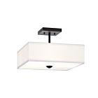 Kichler 43691BK Shailene 3-Lights 225W Black Semi Flush Mount